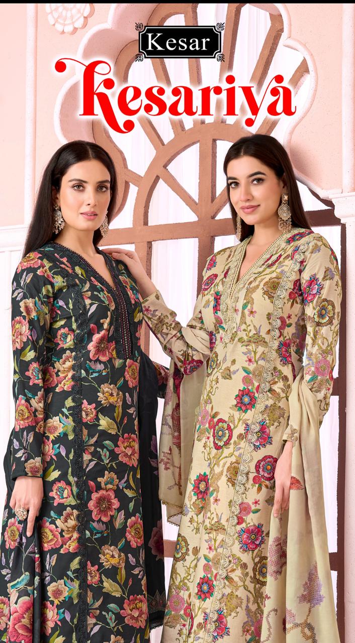Kesariya Kesar Slub Lawn Karachi Salwar Suits Wholesale Price