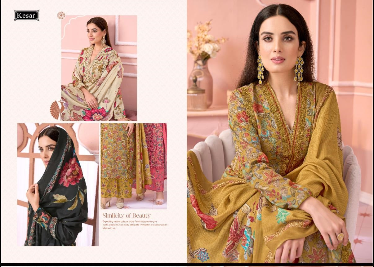 Kesariya Kesar Slub Lawn Karachi Salwar Suits Wholesale Price
