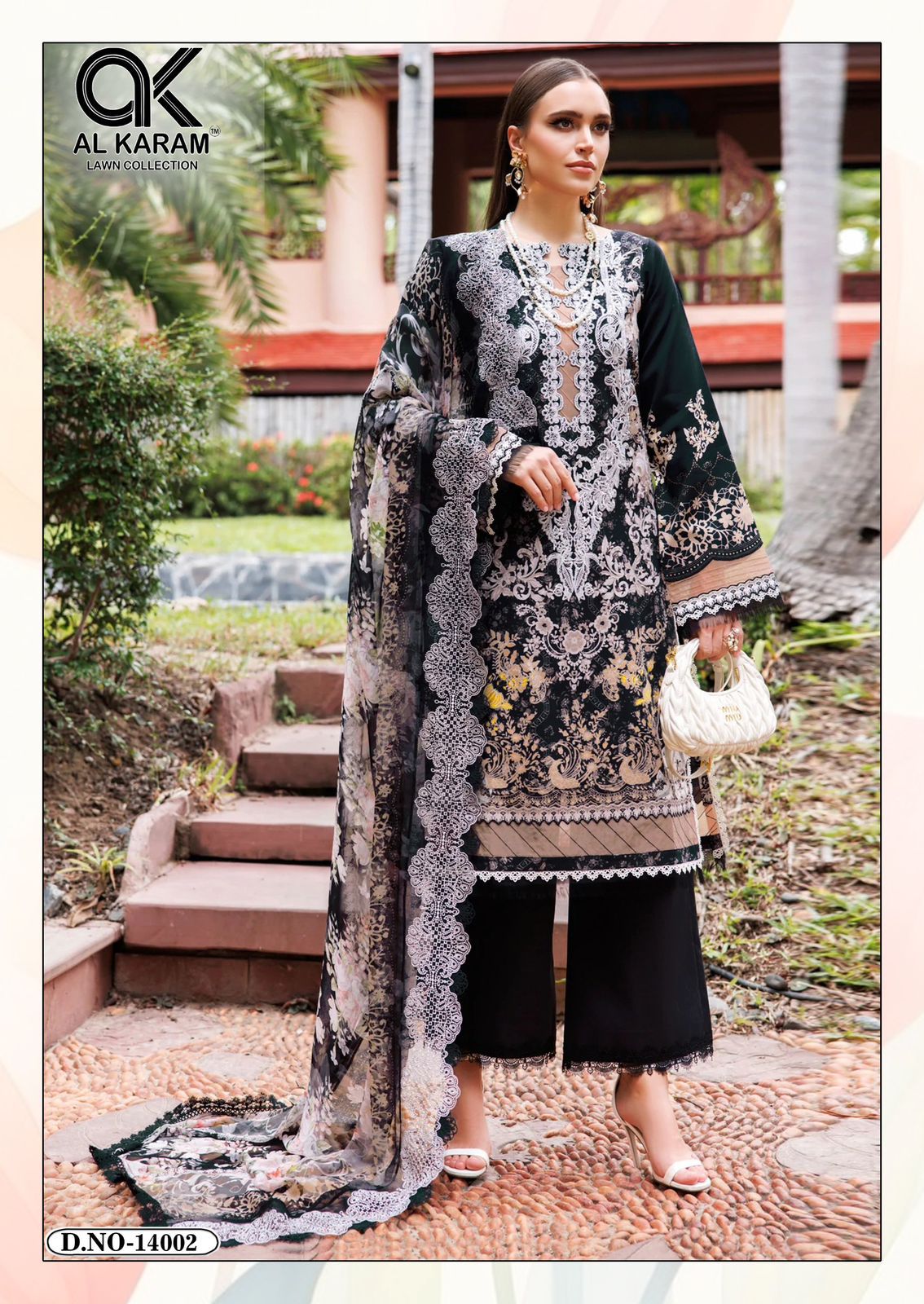 Kesariya Magic In Print Vol 14 Al Karam Lawn Karachi Salwar Suits Supplier Gujarat