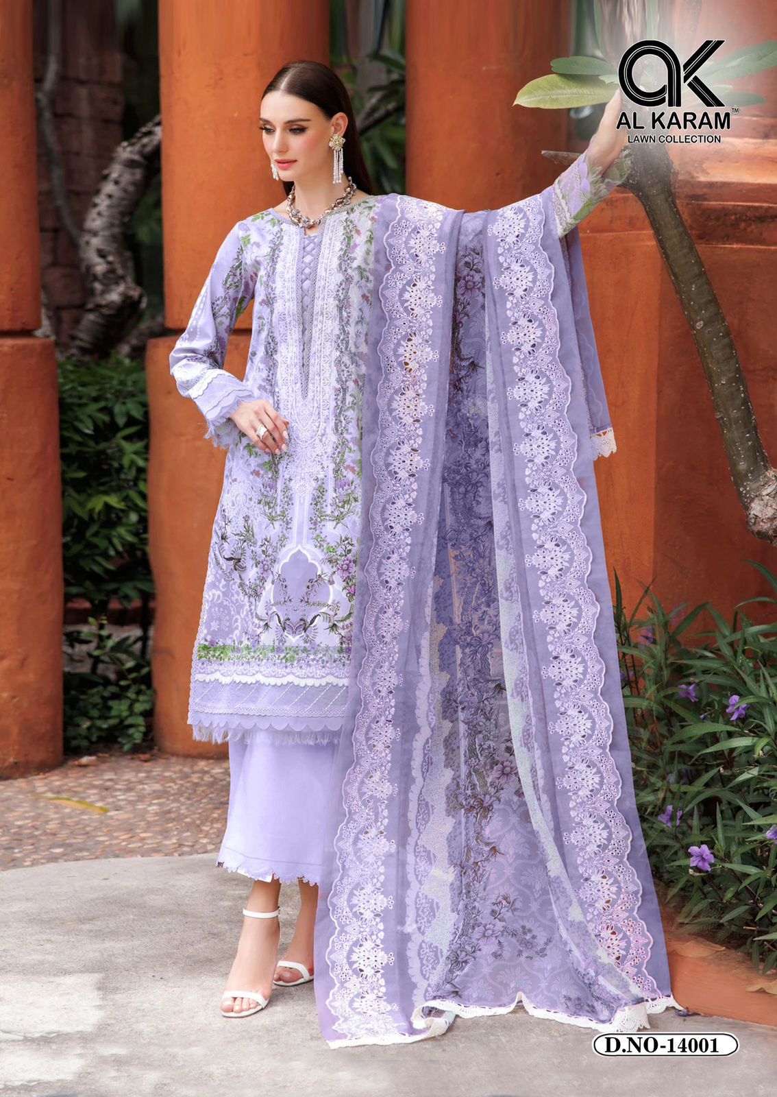 Kesariya Magic In Print Vol 14 Al Karam Lawn Karachi Salwar Suits Supplier Gujarat