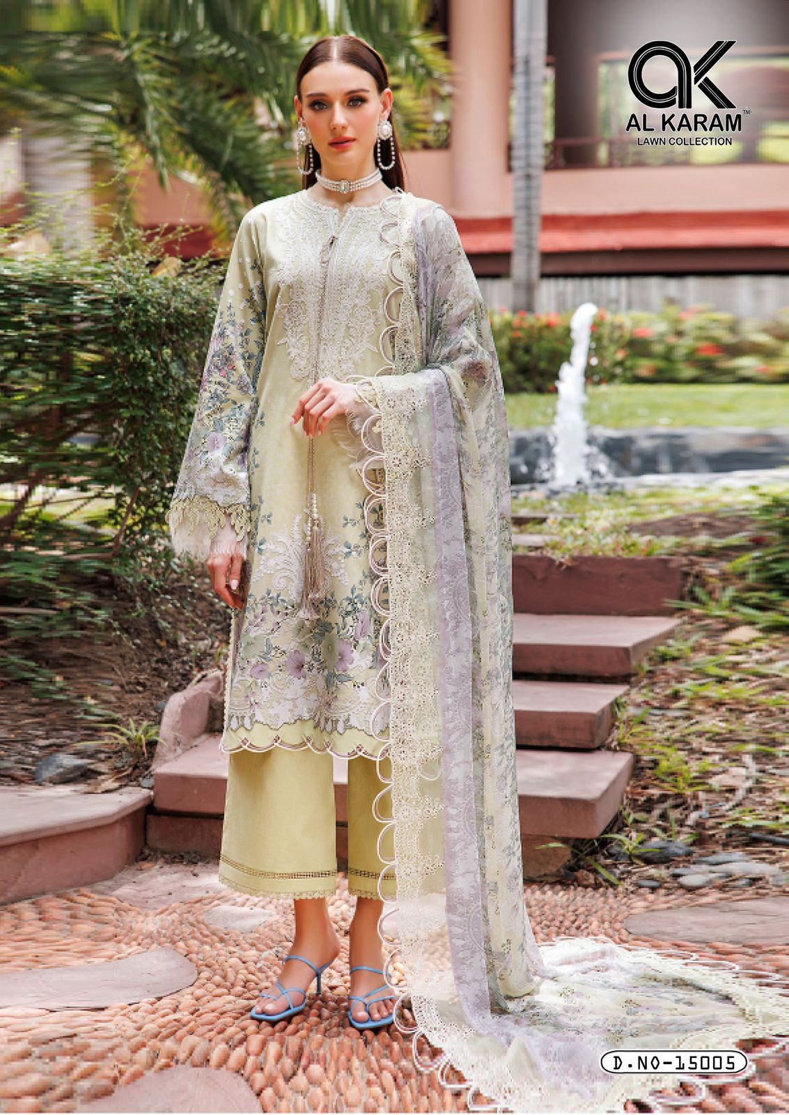 Kesariya Magic In Print Vol 15 Al Karam Cambric Karachi Salwar Suits Exporter India