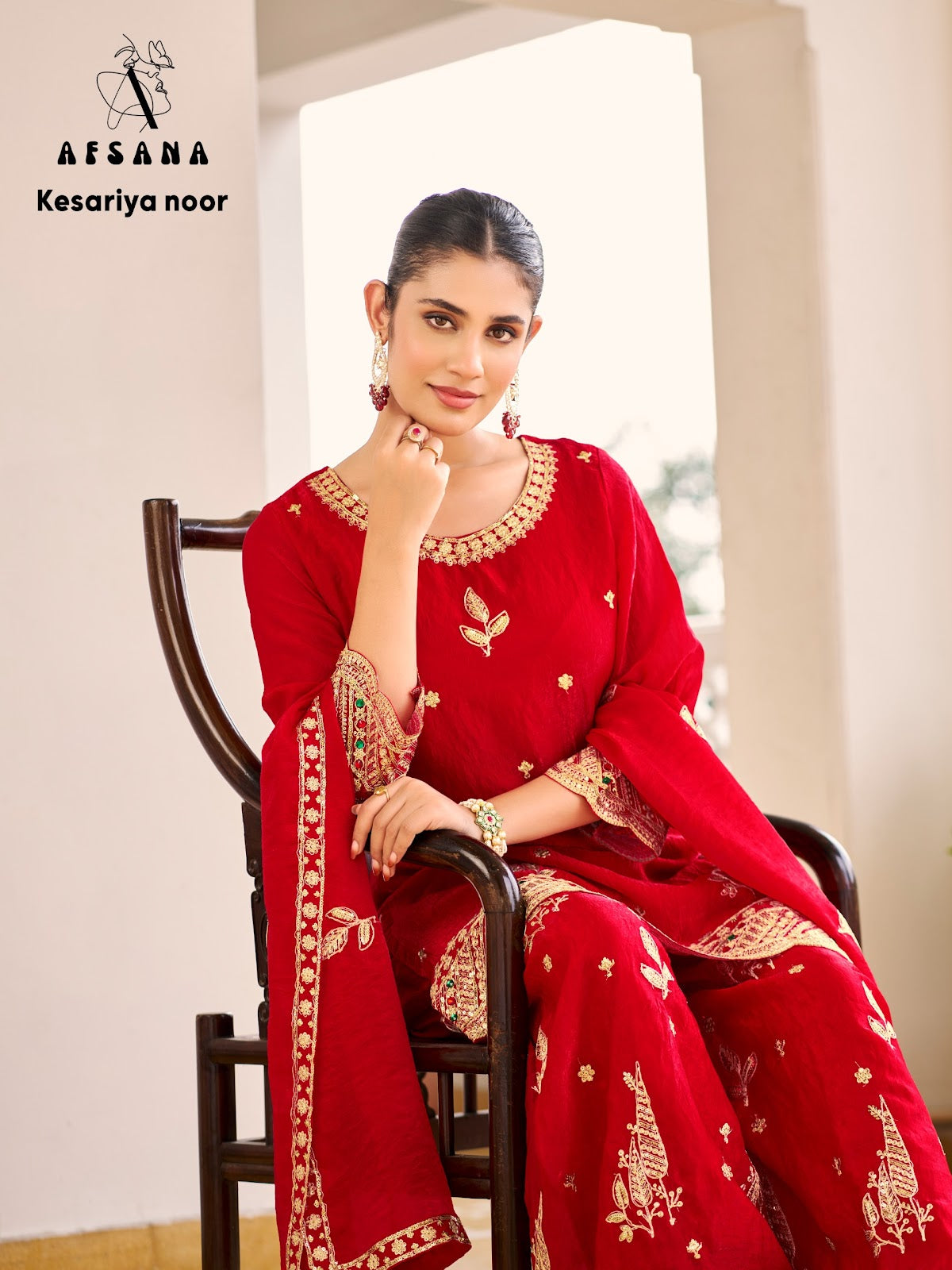 Kesariya Noor Afsana Crush Readymade Plazzo Style Suits Wholesale