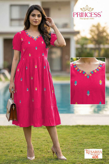 Kesariya Princess Creation Vetican Feeding Kurtis Manufacturer Gujarat