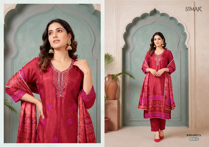 Kesariya Simar Viscose Pant Style Suits Wholesaler
