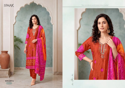 Kesariya Simar Viscose Pant Style Suits Wholesaler
