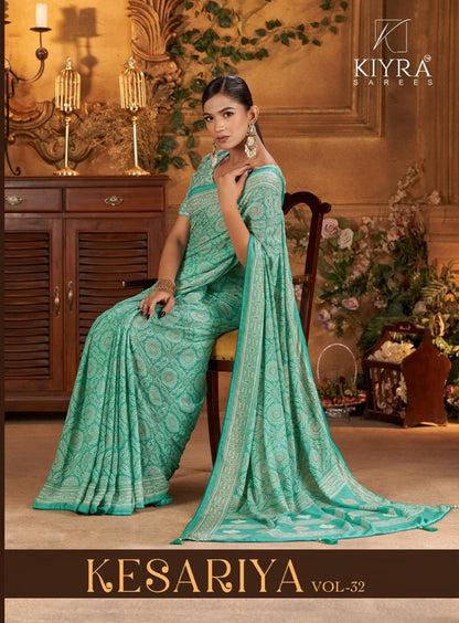 Kesariya Vol 32 Kiyra Sarees Exporter Ahmedabad