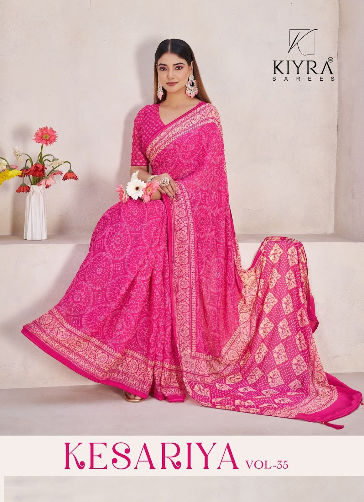 Kesariya Vol 35 Kiyra Moss Silk Sarees Wholesale