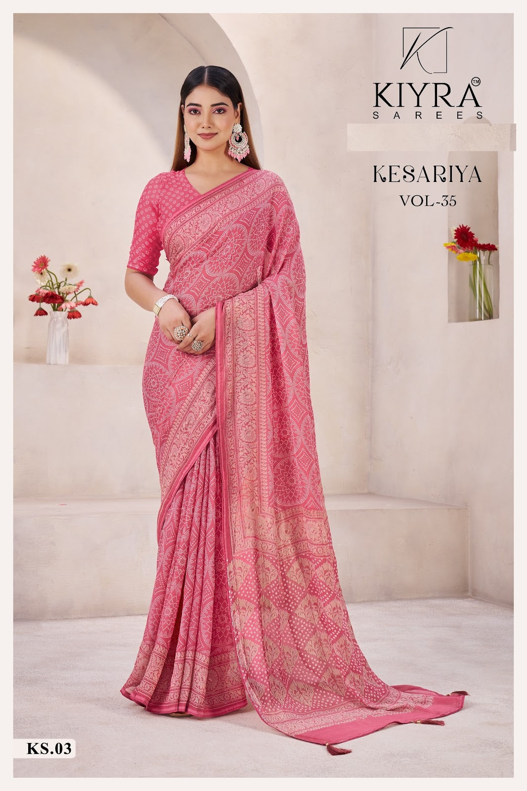 Kesariya Vol 35 Kiyra Moss Silk Sarees Wholesale