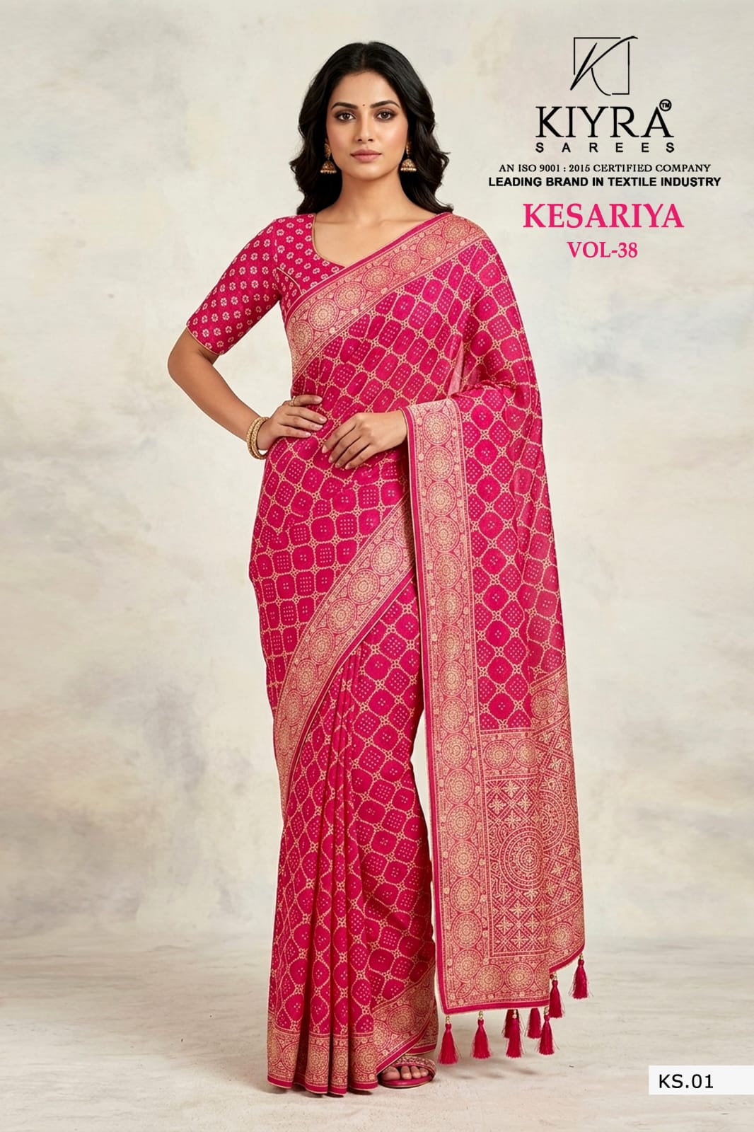 Kesariya Vol 38 Kiyra Dull Moss Sarees Wholesale Price