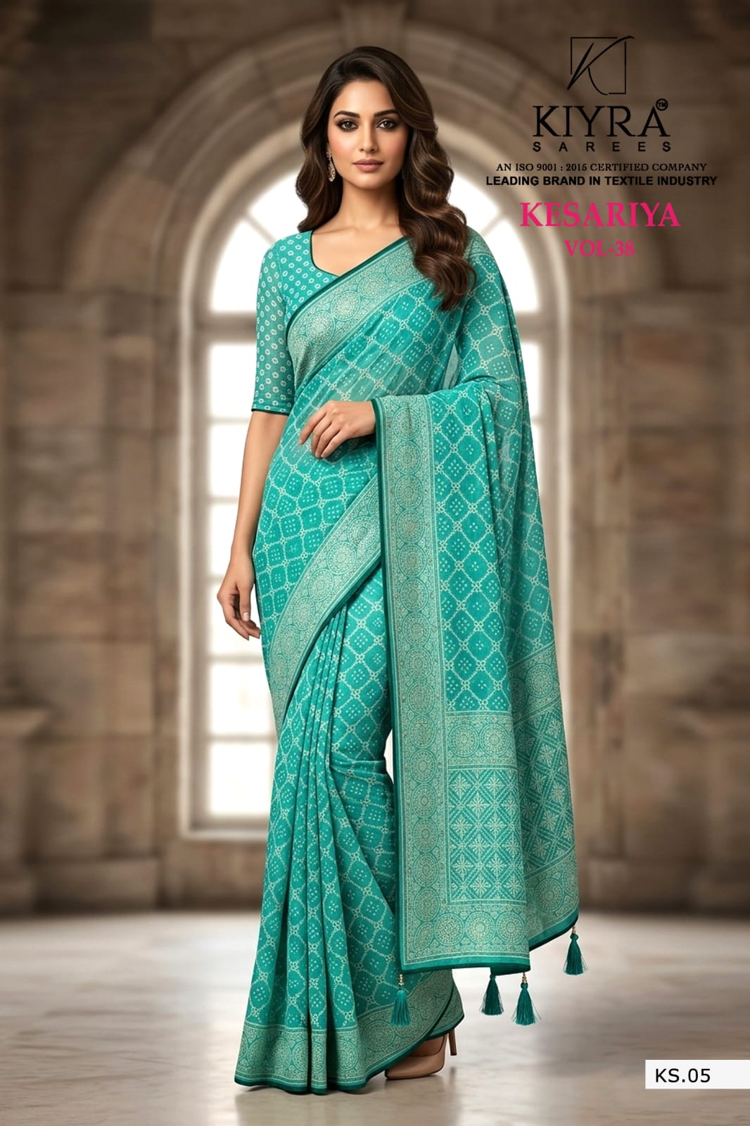 Kesariya Vol 38 Kiyra Dull Moss Sarees Wholesale Price