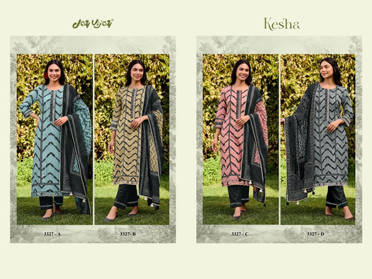 Kesha 3327 Jay Vijay Cotton Pant Style Suits Wholesaler India