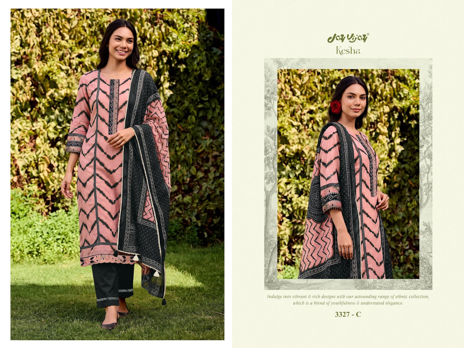 Kesha 3327 Jay Vijay Cotton Pant Style Suits Wholesaler India