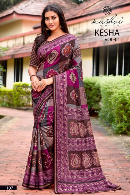 Kesha Vol 1 Kashvi Creation Tesla Sarees Manufacturer Gujarat