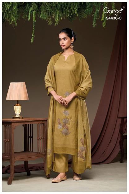 Keshaa 4430 Ganga Premium Cotton Plazzo Style Suits Exporter Ahmedabad