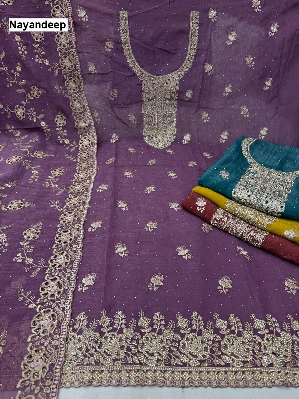 Keshvi Nayandeep Silk Salwar Suits Exporter