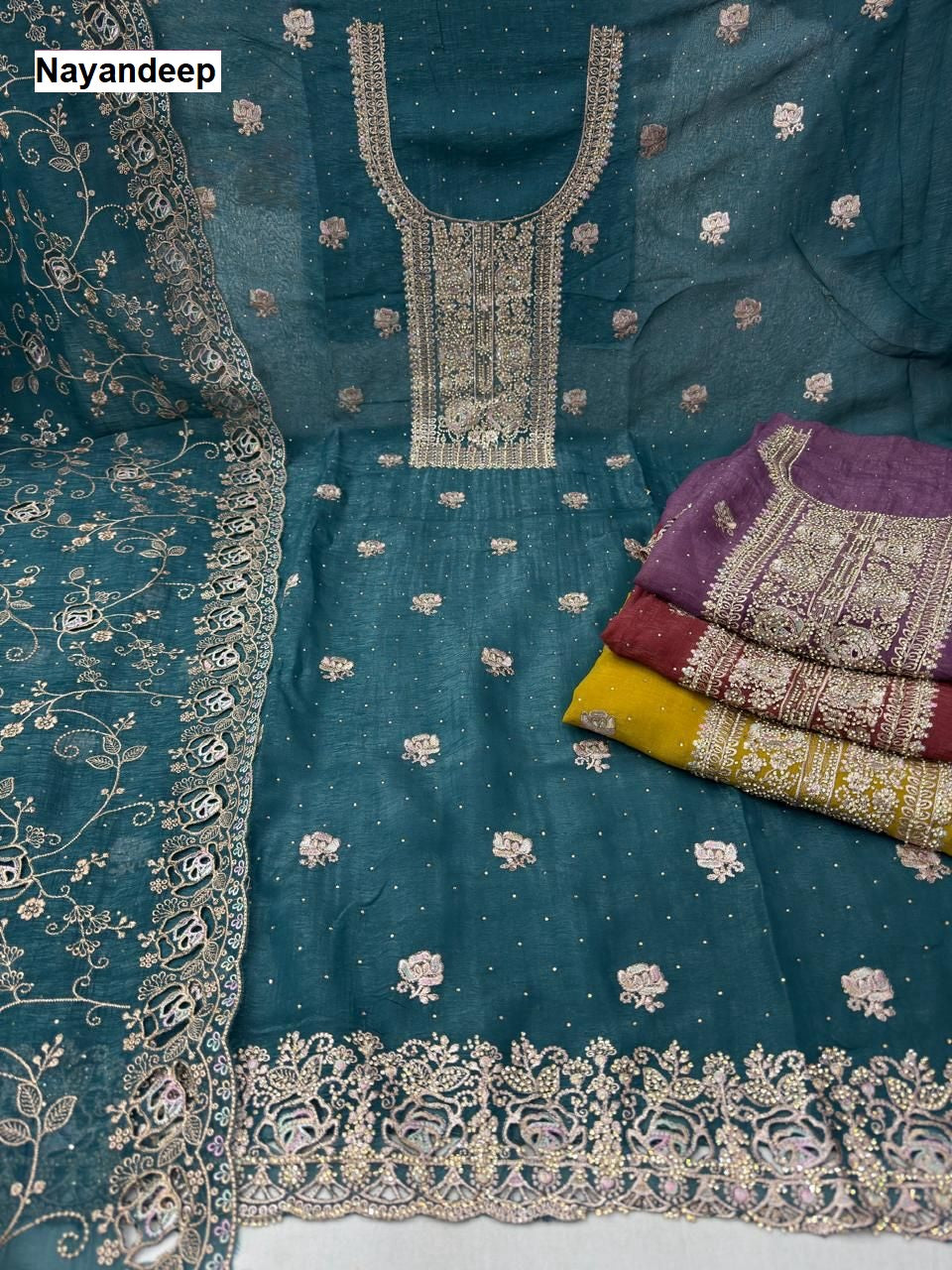 Keshvi Nayandeep Silk Salwar Suits Exporter