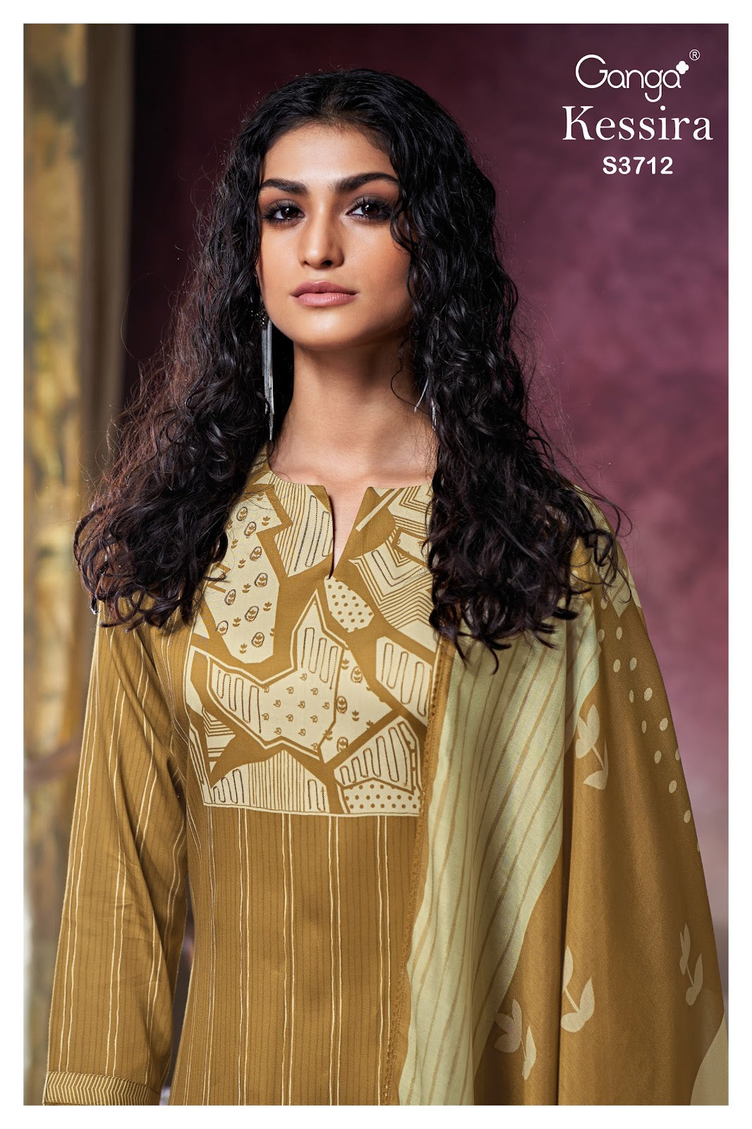 Kessira 3712 Ganga Premium Cotton Plazzo Style Suits Wholesale Rate