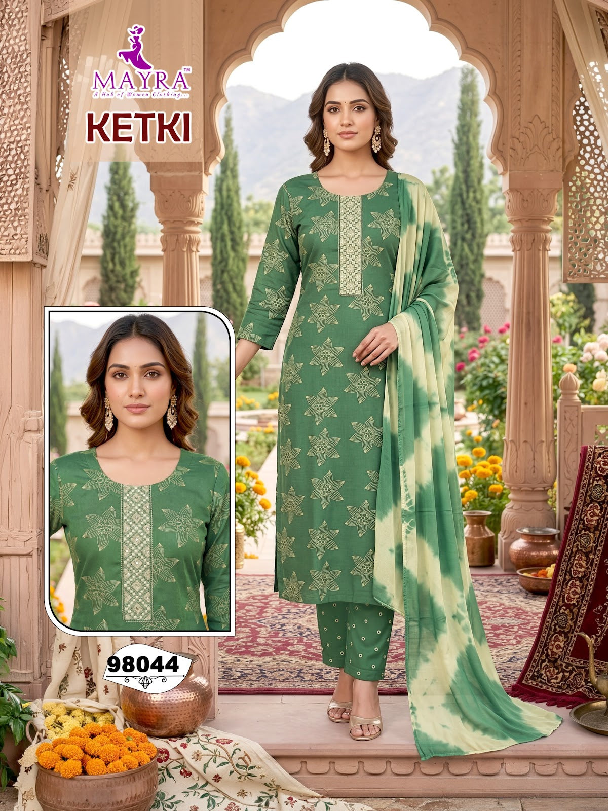 Ketki Mayra Reyon Readymade Pant Style Suits Manufacturer Gujarat