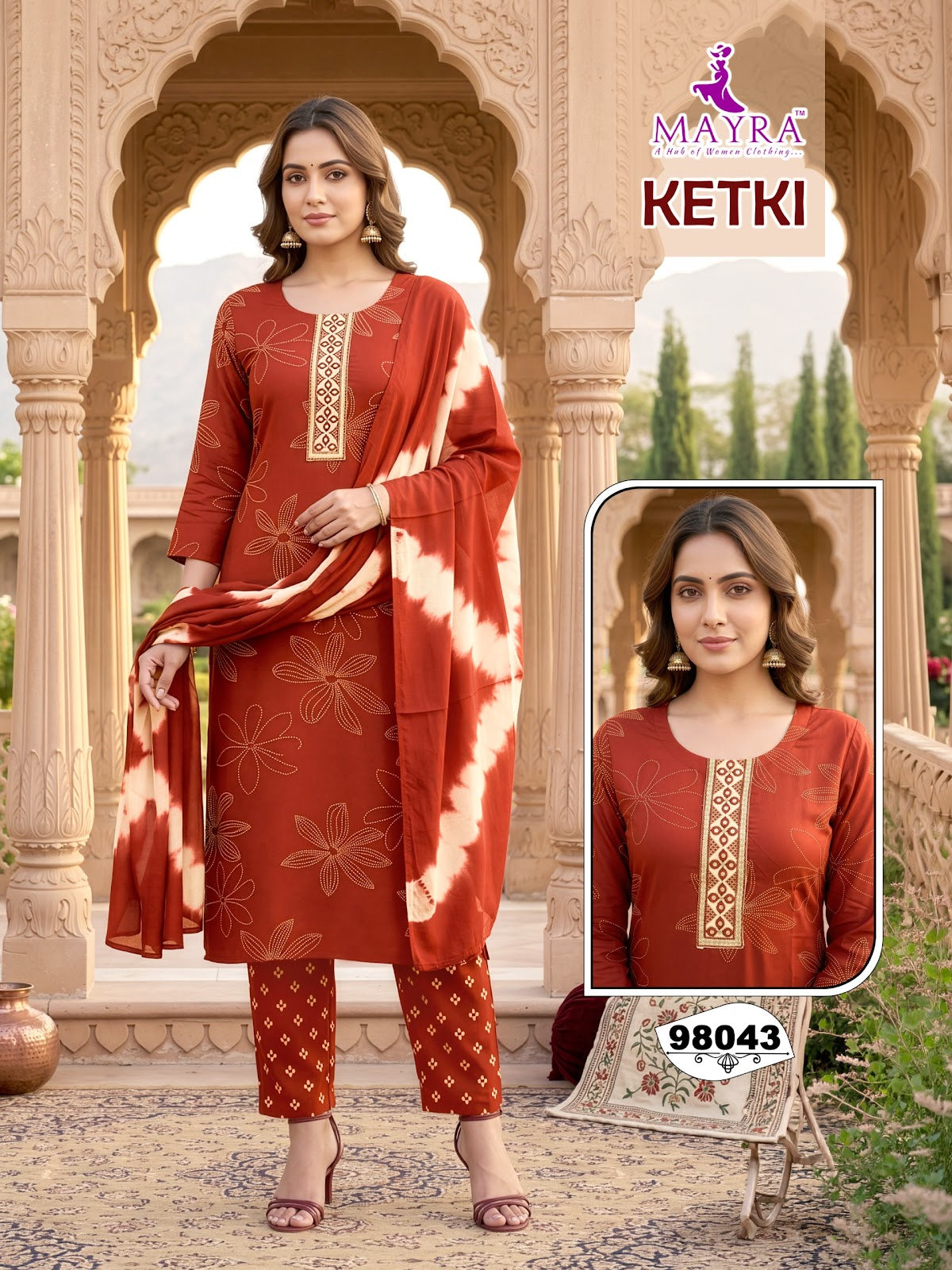 Ketki Mayra Reyon Readymade Pant Style Suits Manufacturer Gujarat