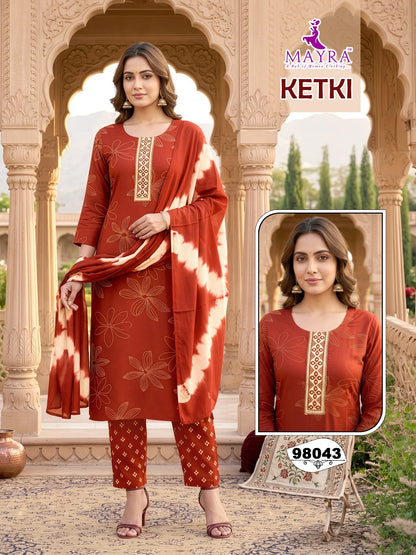 Ketki Mayra Reyon Readymade Pant Style Suits Manufacturer Gujarat