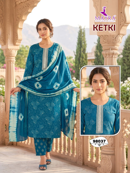 Ketki Mayra Reyon Readymade Pant Style Suits Manufacturer Gujarat