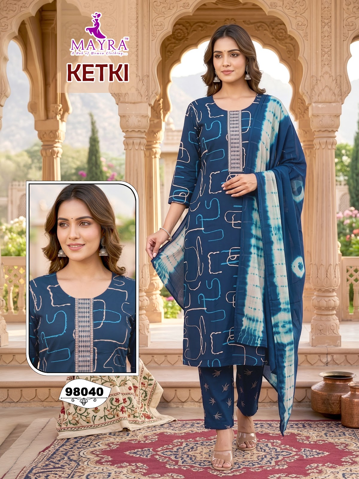 Ketki Mayra Reyon Readymade Pant Style Suits Manufacturer Gujarat