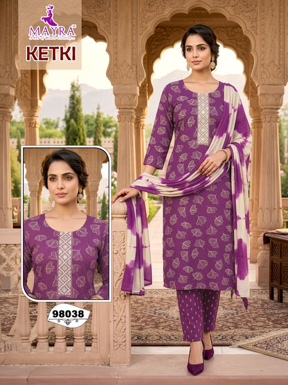 Ketki Mayra Reyon Readymade Pant Style Suits Manufacturer Gujarat
