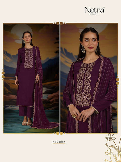 Ketki Netra Pure Bemberg Pant Style Suits Manufacturer Ahmedabad