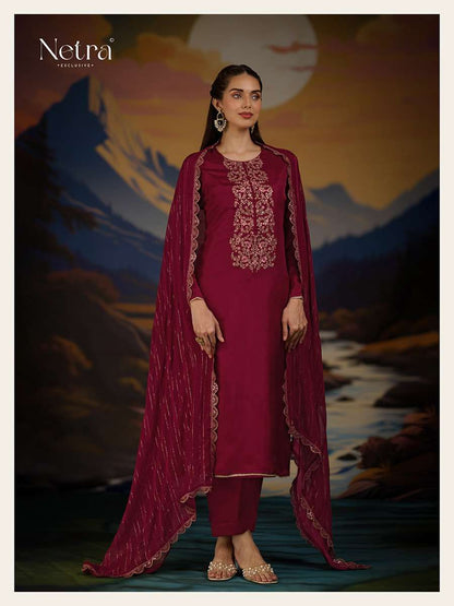 Ketki Netra Pure Bemberg Pant Style Suits Manufacturer Ahmedabad