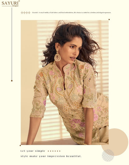 Ketki Sayuri Shimmer Silk Pakistani Readymade Suits Manufacturer Gujarat