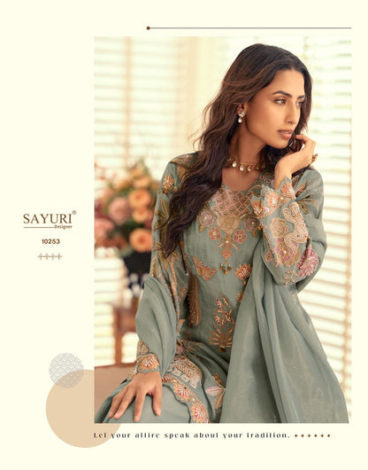 Ketki Sayuri Shimmer Silk Pakistani Readymade Suits Manufacturer Gujarat