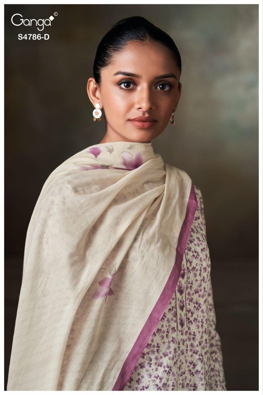Ketzia S4786 Ganga Cotton Pant Style Suits Wholesaler Gujarat