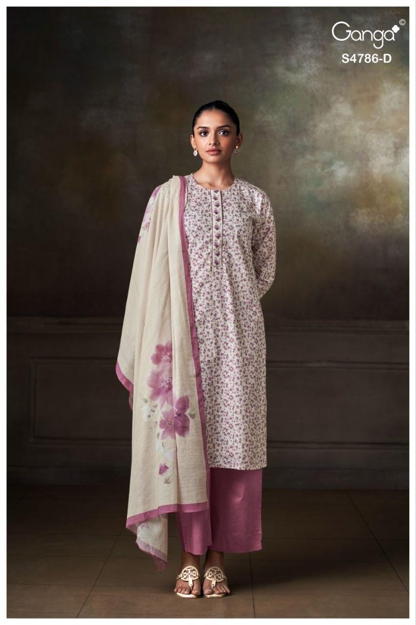 Ketzia S4786 Ganga Cotton Pant Style Suits Wholesaler Gujarat