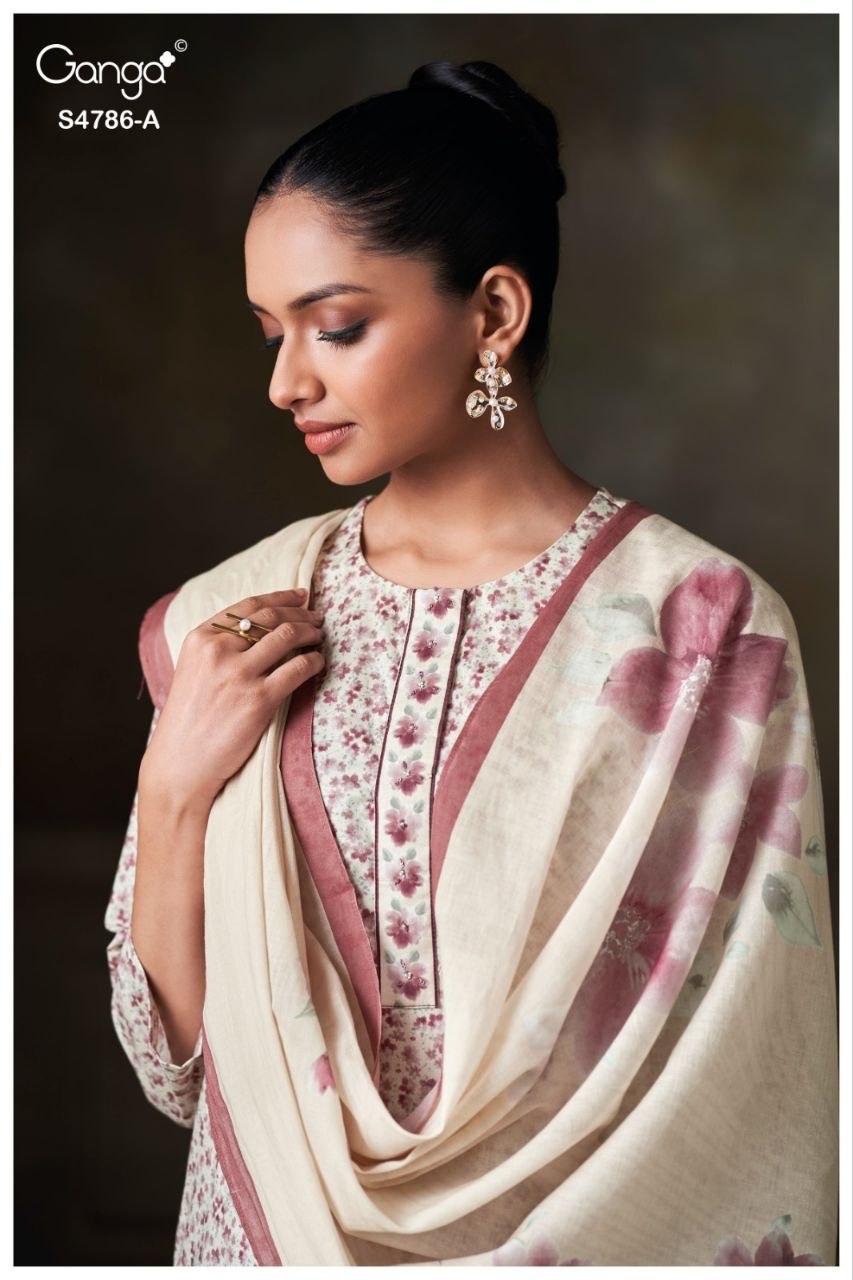 Ketzia S4786 Ganga Cotton Pant Style Suits Wholesaler Gujarat