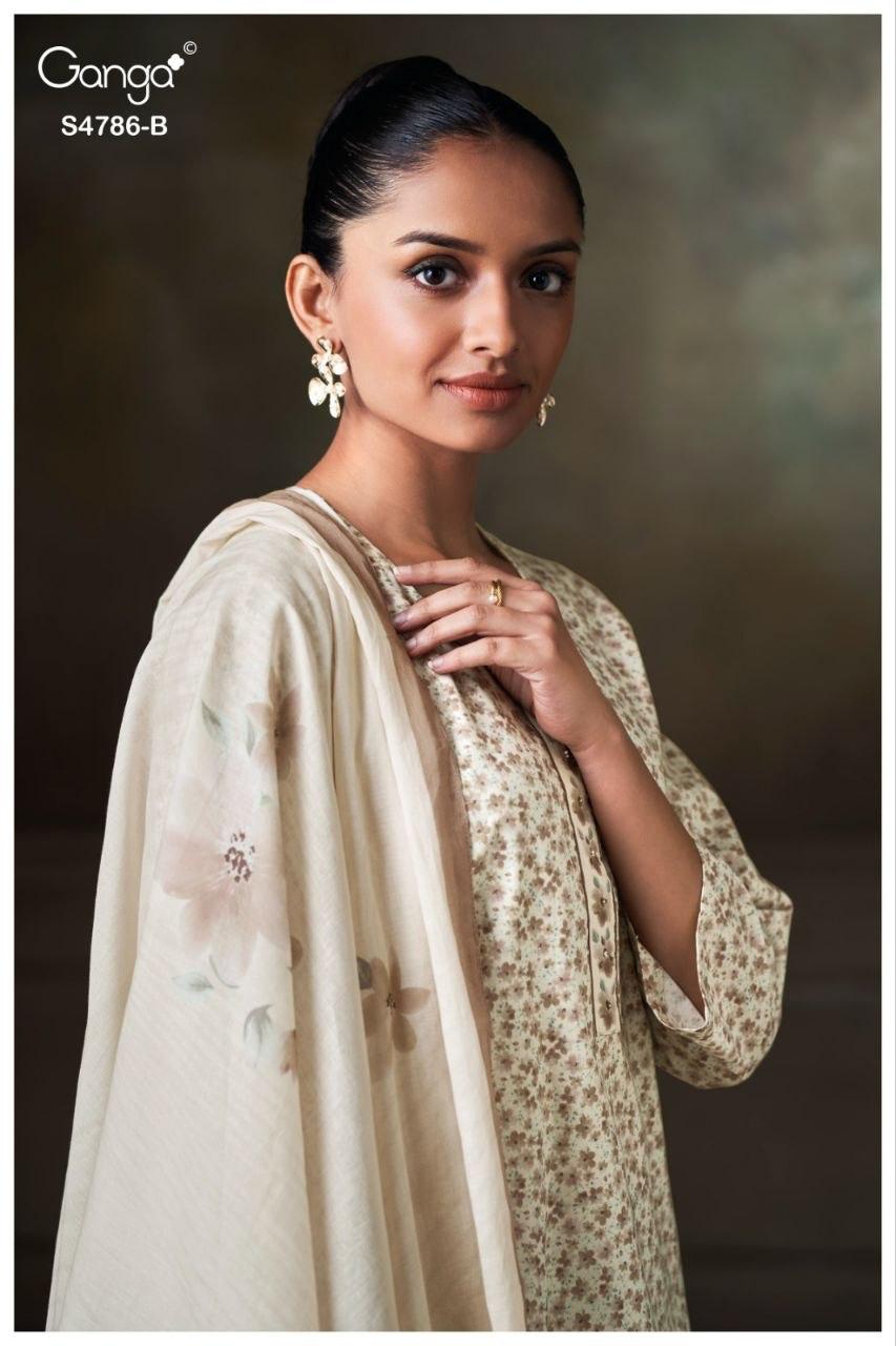 Ketzia S4786 Ganga Cotton Pant Style Suits Wholesaler Gujarat