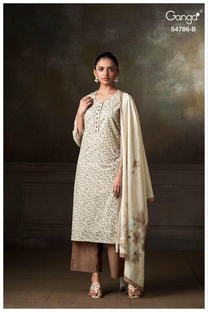 Ketzia S4786 Ganga Cotton Pant Style Suits Wholesaler Gujarat