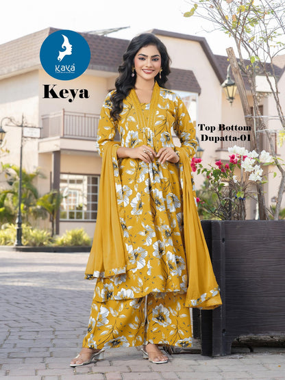 Keya Kaya Rayon Readymade Anarkali Suits Wholesale Price