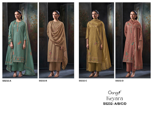 Keyara S5232 Ganga Corduroy Plazzo Style Suits Wholesaler Gujarat