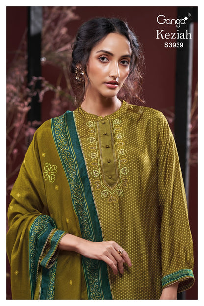 Keziah 3939 Ganga Premium Bemberg Plazzo Style Suits Wholesale Rate