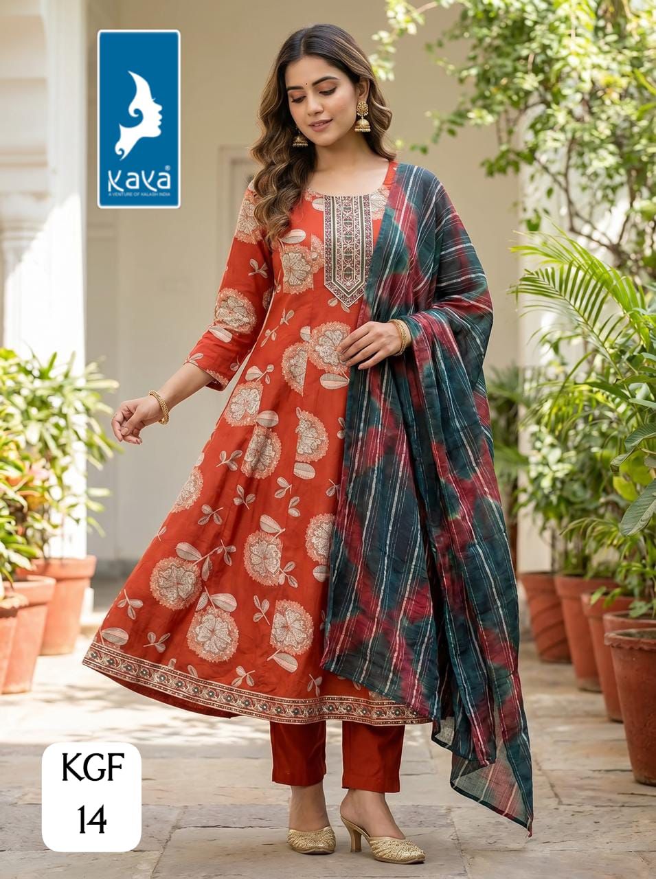 Kgf Kaya Trends Vertican Readymade Anarkali Suits Wholesale Price