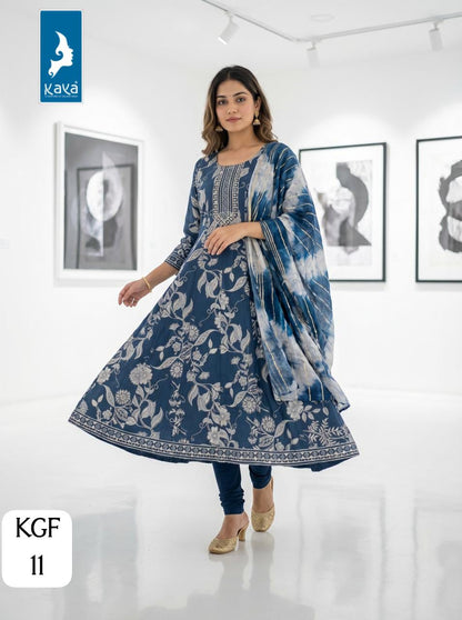 Kgf Kaya Trends Vertican Readymade Anarkali Suits Wholesale Price