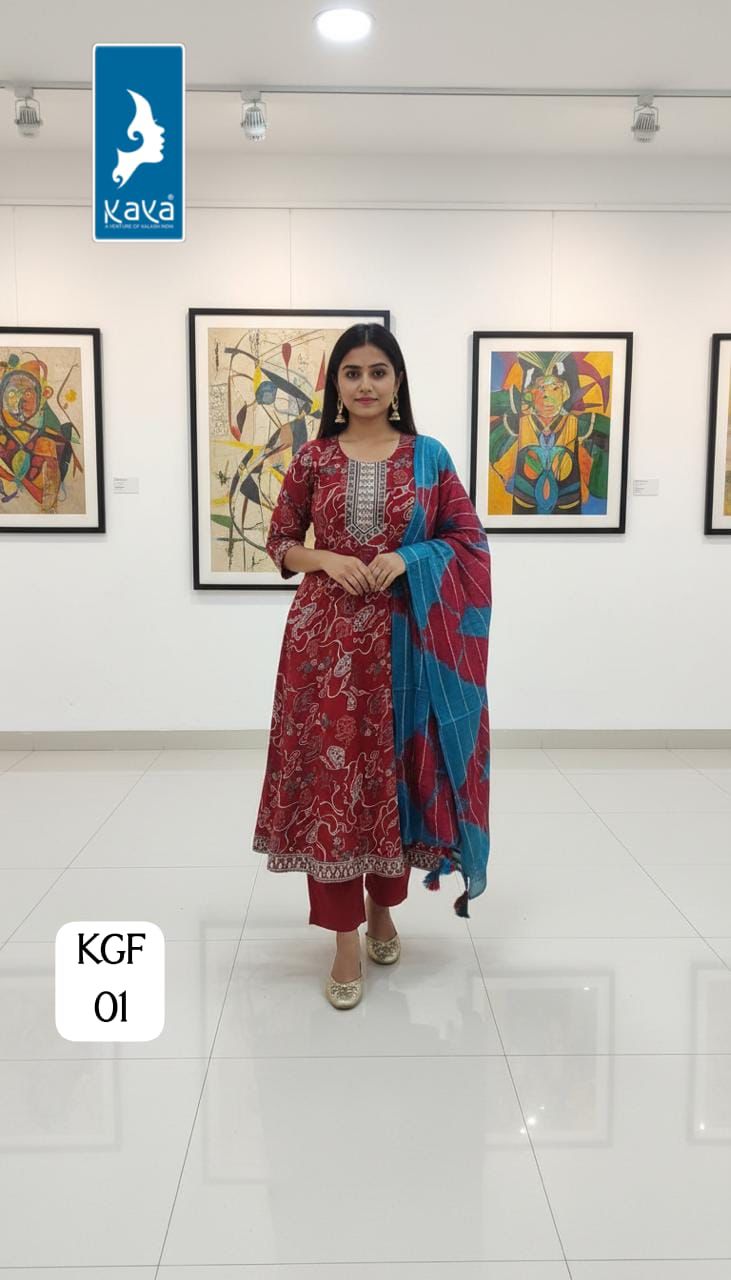 Kgf Kaya Trends Vertican Readymade Anarkali Suits Wholesale Price