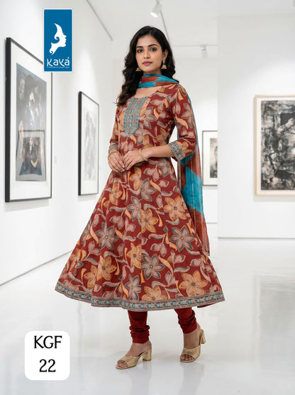 Kgf Kaya Trends Vertican Readymade Anarkali Suits Wholesale Price