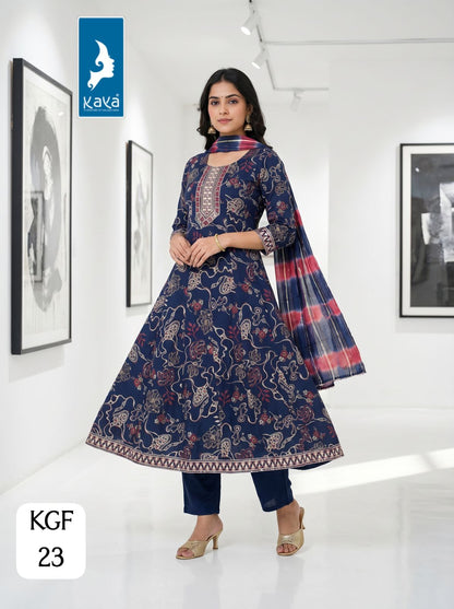 Kgf Kaya Trends Vertican Readymade Anarkali Suits Wholesale Price