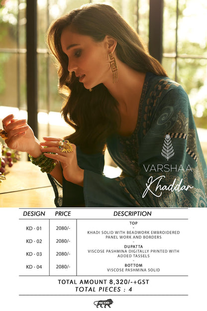 Khaddar Varshaa Khadi Pashmina Suits Wholesale Rate