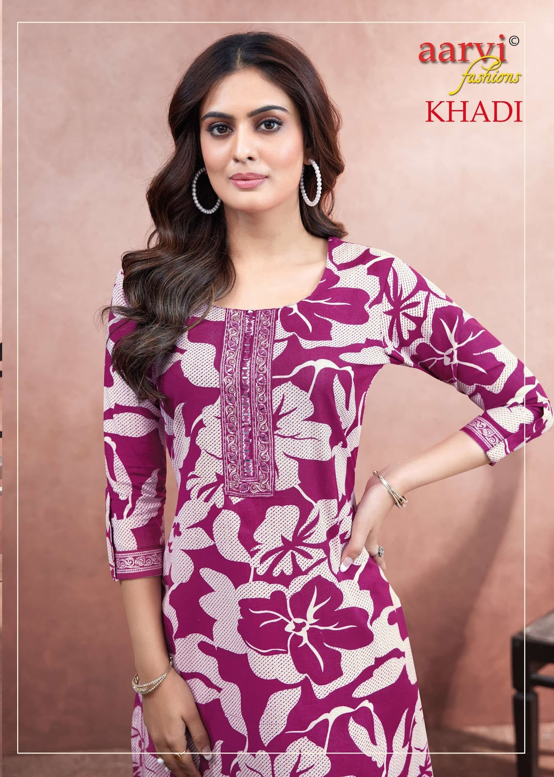 Khadi Vol 1 Aarvi Fashions Cotton Kurti Pant Set Exporter Ahmedabad