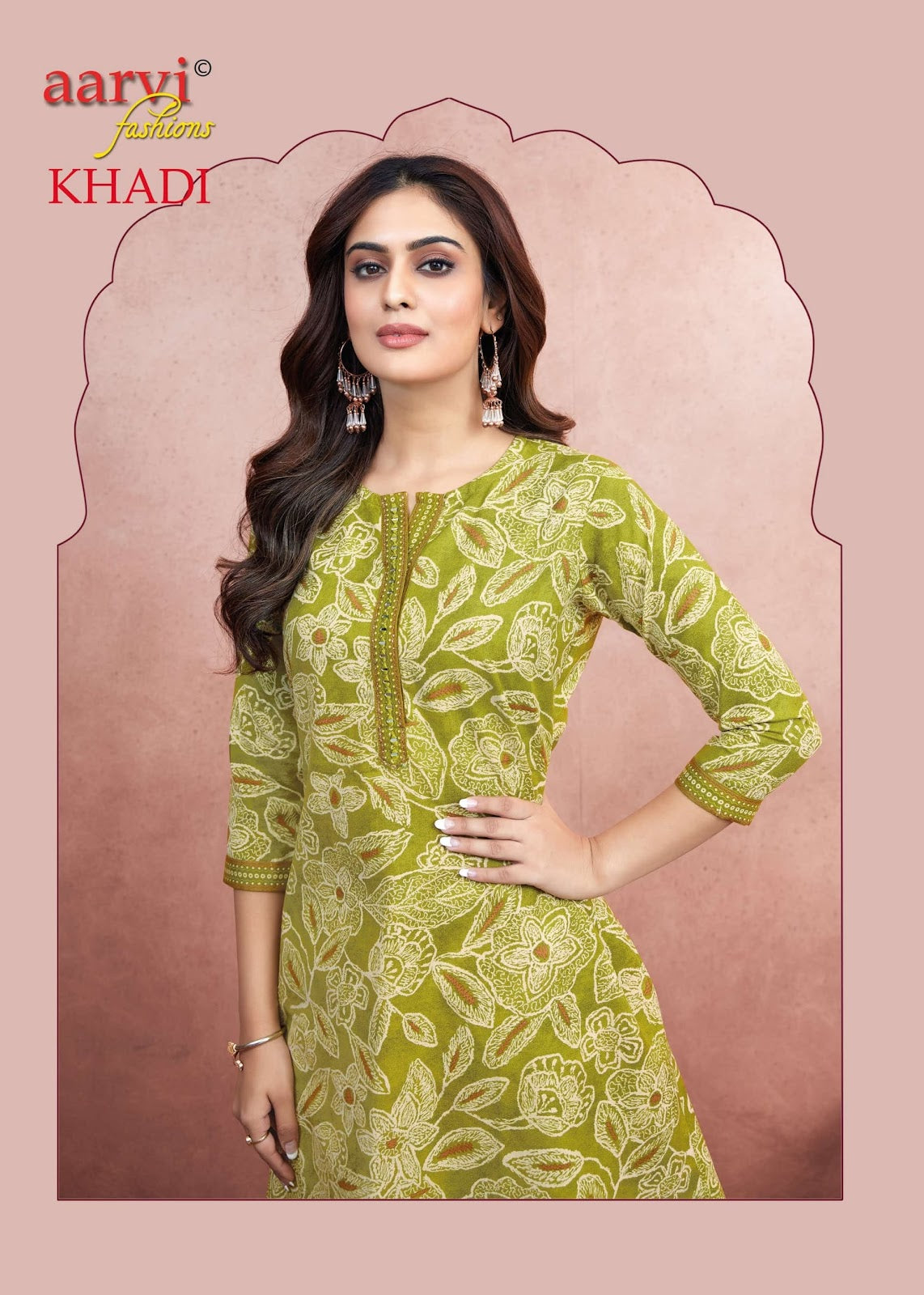 Khadi Vol 1 Aarvi Fashions Cotton Kurti Pant Set Exporter Ahmedabad