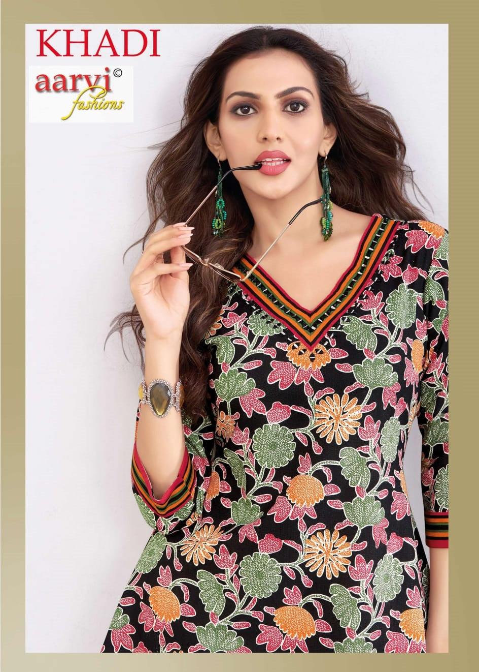 Khadi Vol 2 Aarvi Fashions Cotton Kurti Pant Set Supplier Ahmedabad