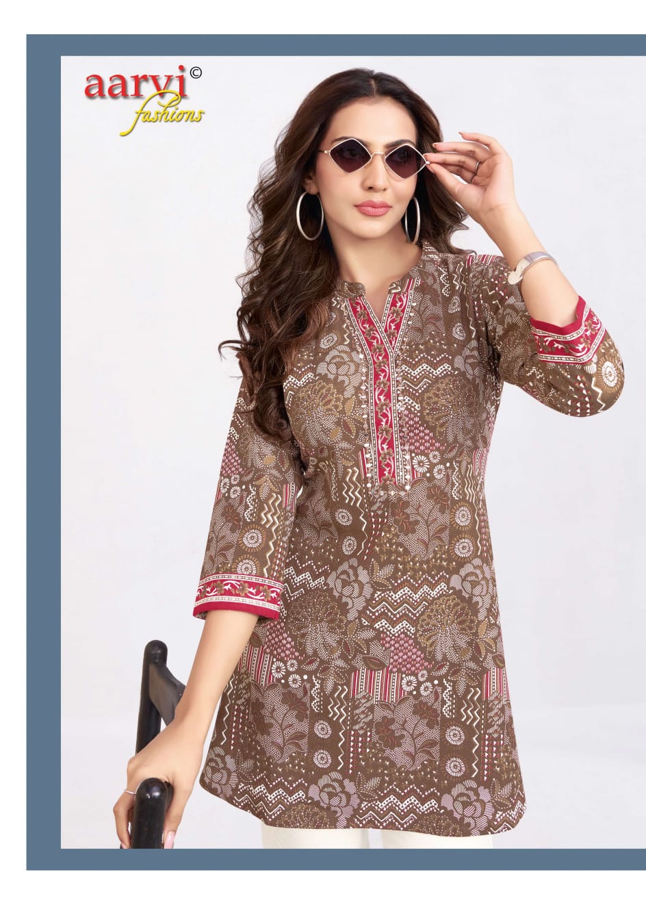 Khadi Vol 2 Aarvi Fashions Cotton Kurti Pant Set Supplier Ahmedabad