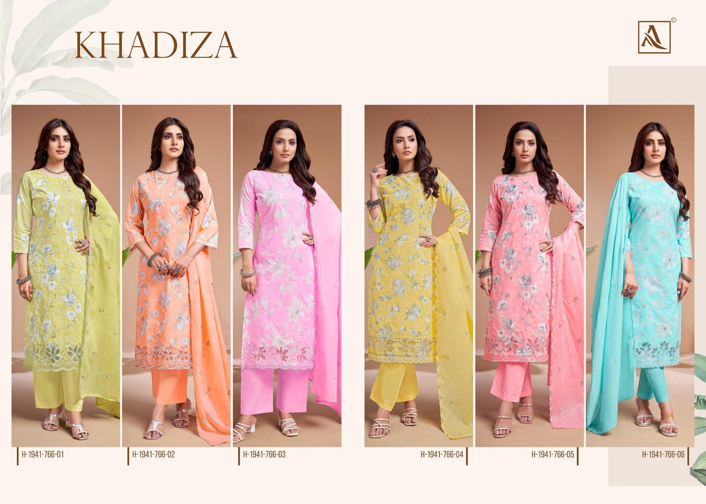 Khadiza Alok Cambric Cotton Karachi Salwar Suits Supplier